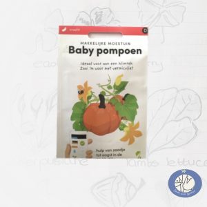 Product afbeelding 8568 Baby Pompoen zaden van het merk Makkelijke Moestuin voor website Birds and Berries België