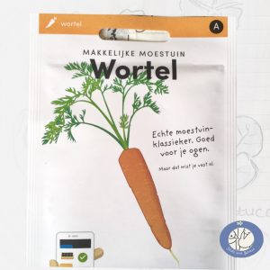Product afbeelding ID 2594 met informatie over Wortel zaden van het merk Makkelijke Moestuin voor website Birds and Berries België